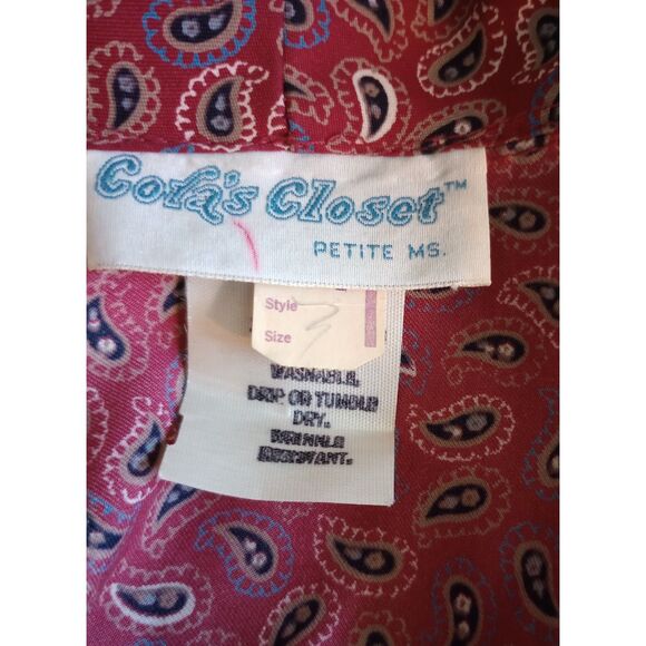 Vintage "70's" Cofa's Closet Woman's Size 3, Petite Midi Secretary Dress - Picture 5 of 7